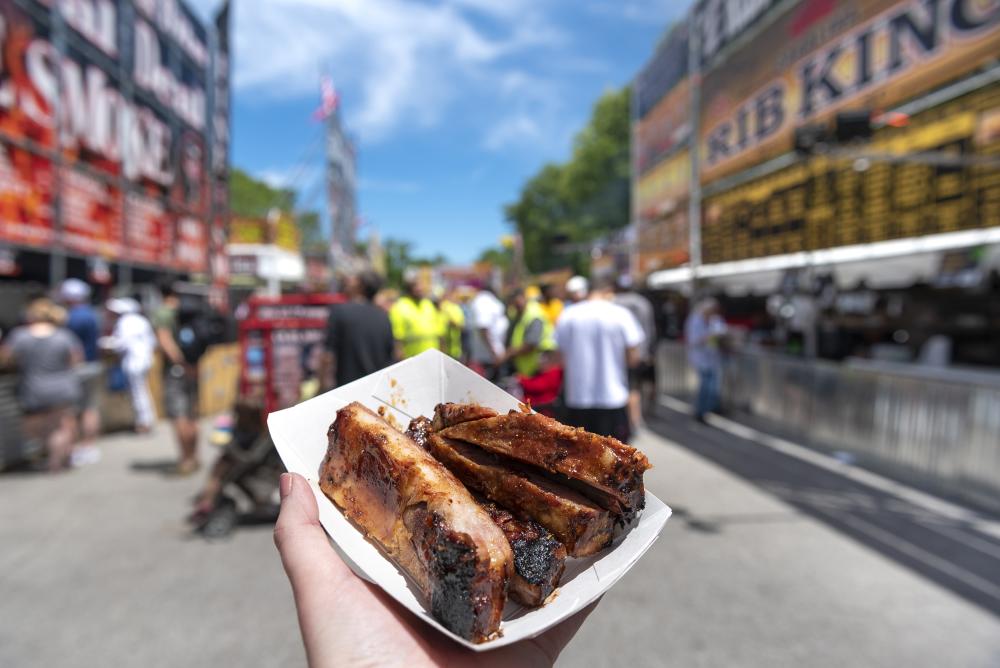 Tray of ribs at BBQ RibFest in Fort Wayne