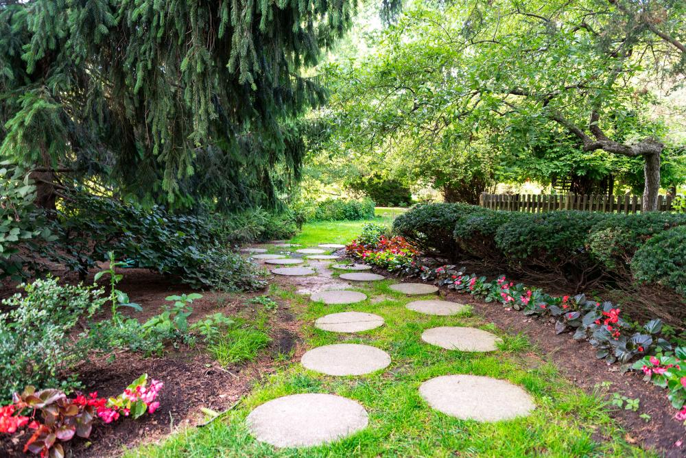 Stone Path at Foster Park Flower Gardens