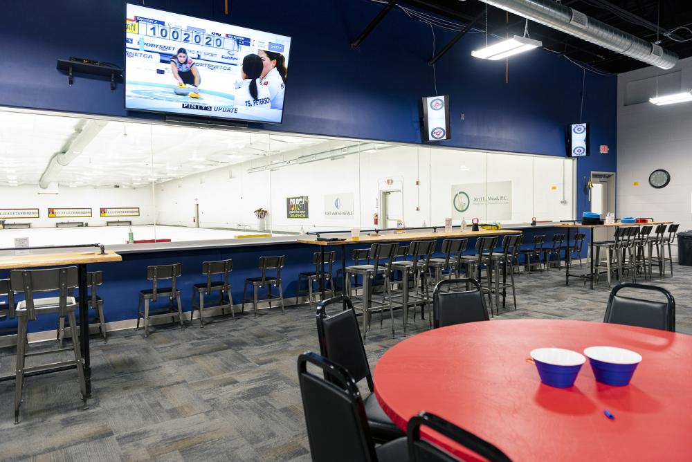 Inside the Room at the Fort Wayne Curling Club