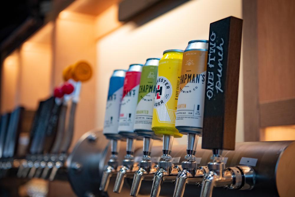 Taps at Chapman's Brewing at Electric Works