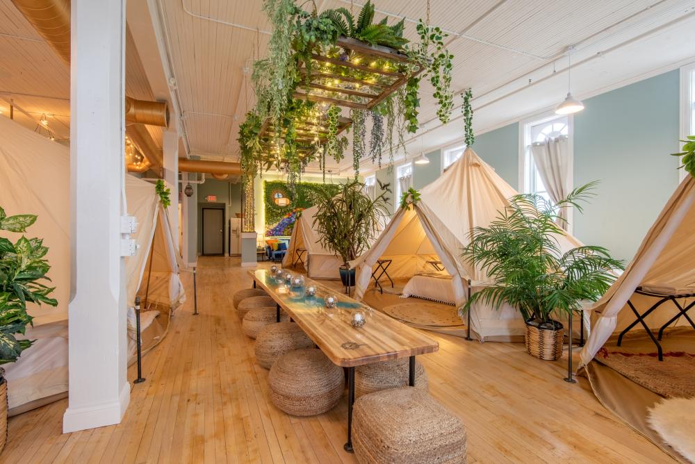 The Main St. Hotel vacation rental glamping space.