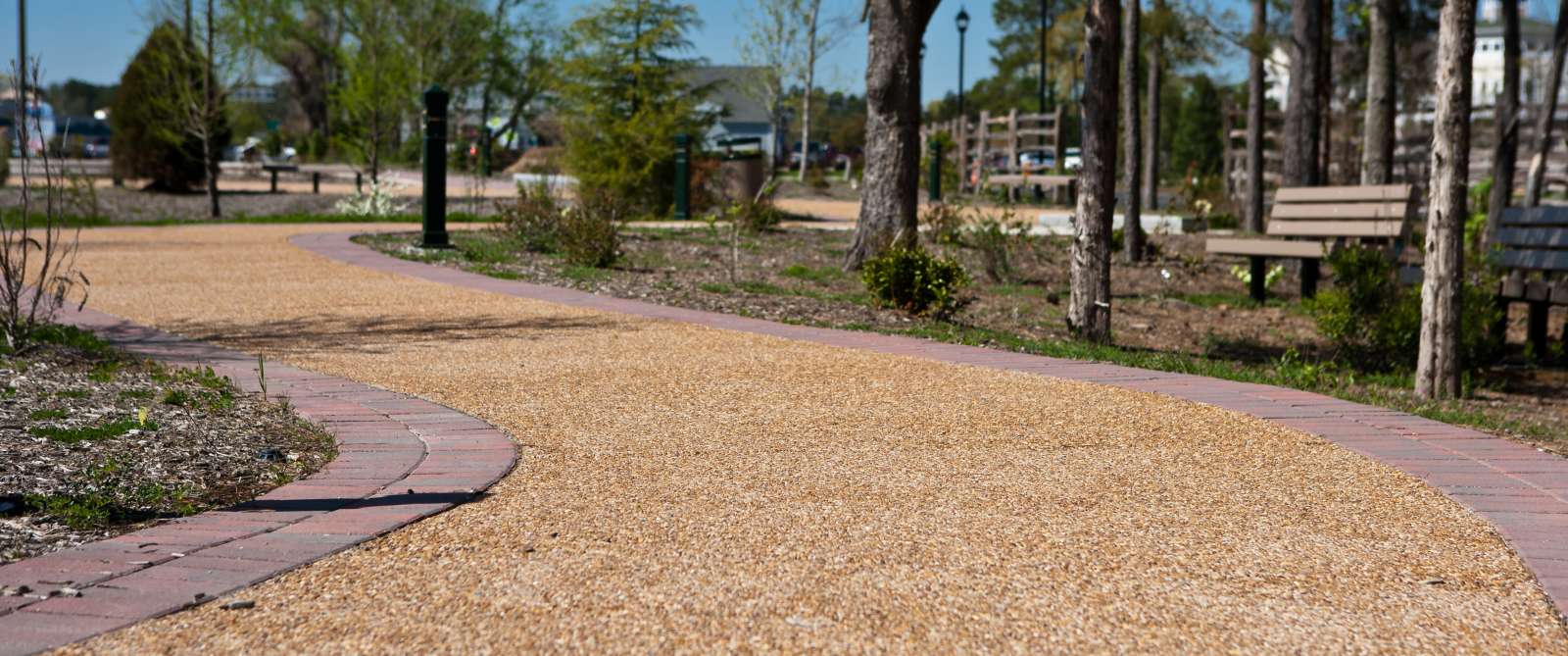 Brick-lined Interpretive Trail at Battlefield Park in Chesapeake, VA