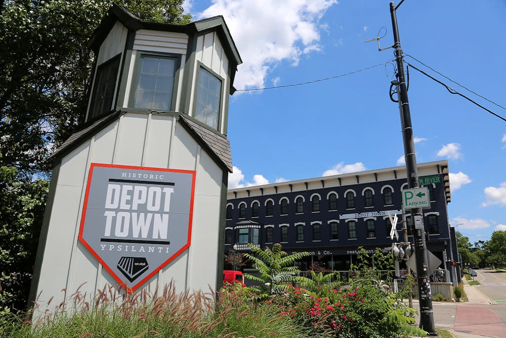 Depot Town View of Thompson Block