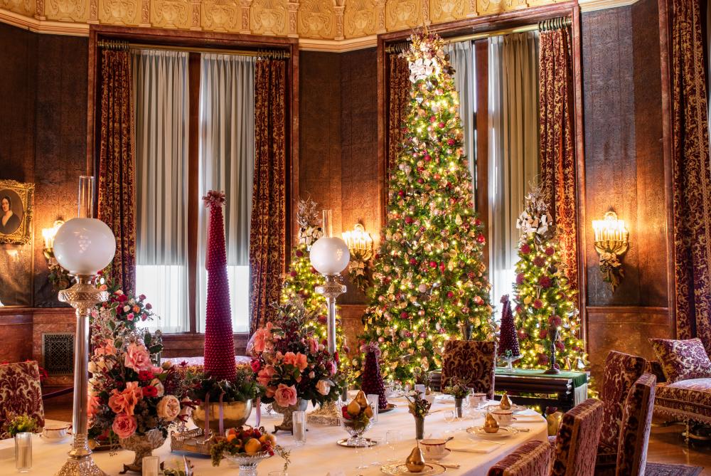 The Breakfast Room is a highlight on the Christmas at Biltmore tour.