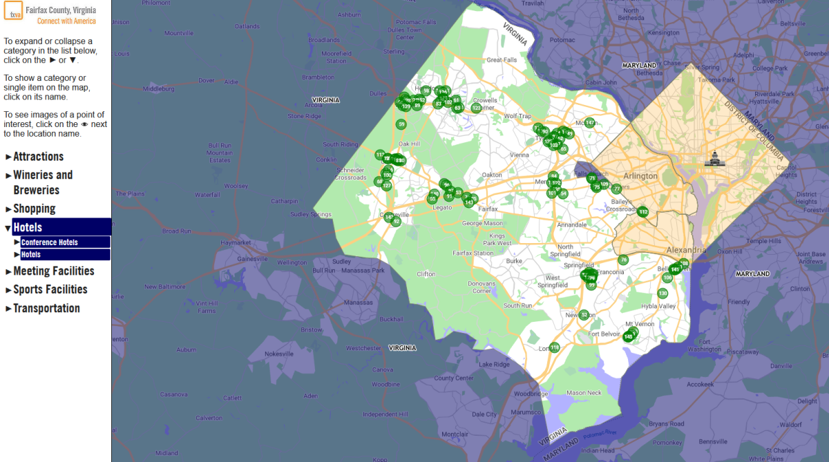Virtual Fairfax Map