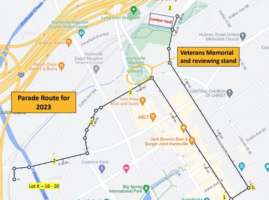 Veterans Day Parade Route 2023