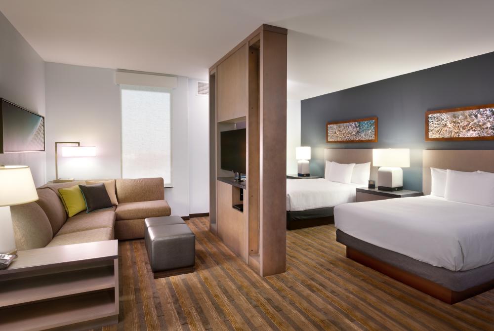 Guest Room at Hyatt House at Anaheim Resort Convention Center