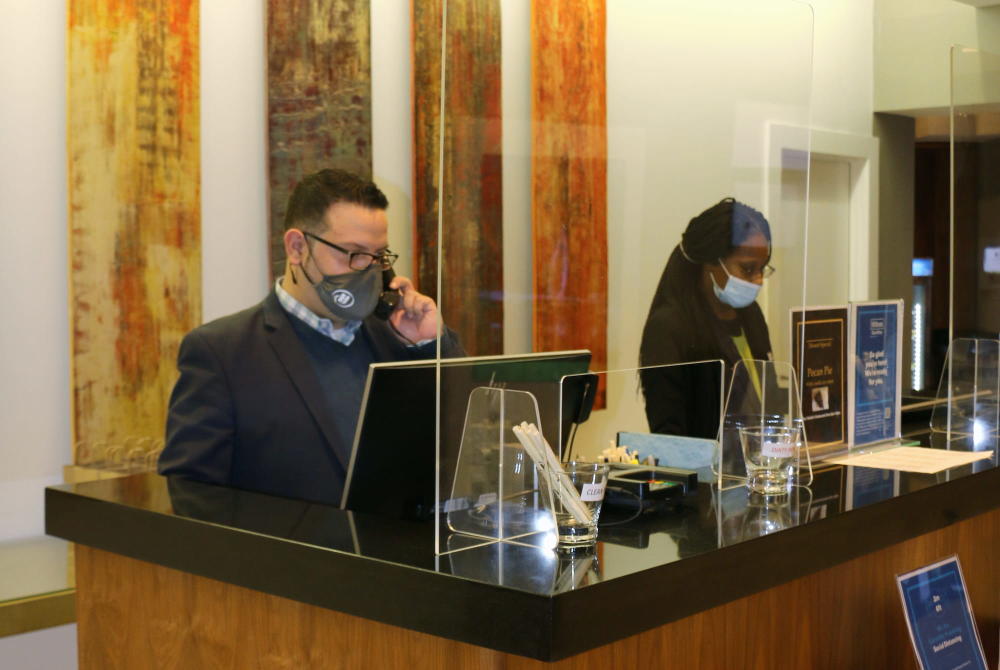 Front Desk and Reception at Doubletree by Hilton Wichita Airport