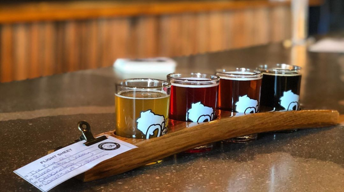 Get a little taste of everything with drink flights from O'so Brewing.