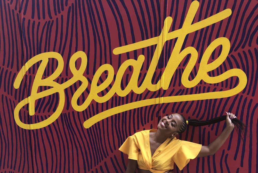 Summer photos at the Breathe mural in downtown Fort Wayne