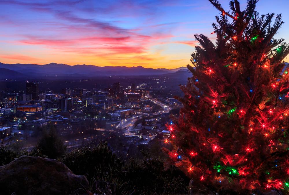 Asheville Skyline at Holidays