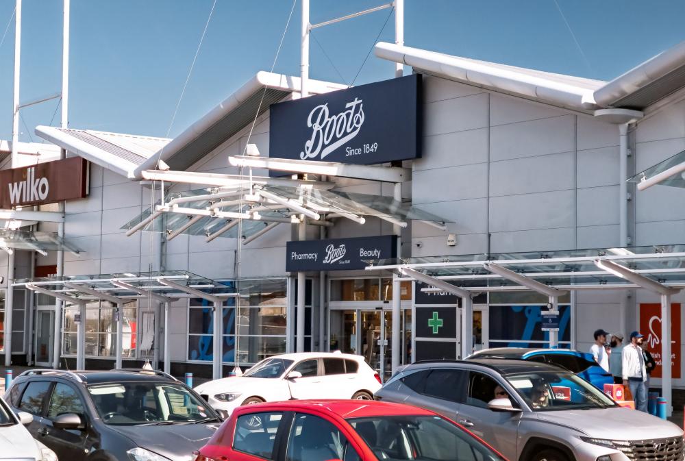 Outside of Boots West Quay Retail Park Southampton