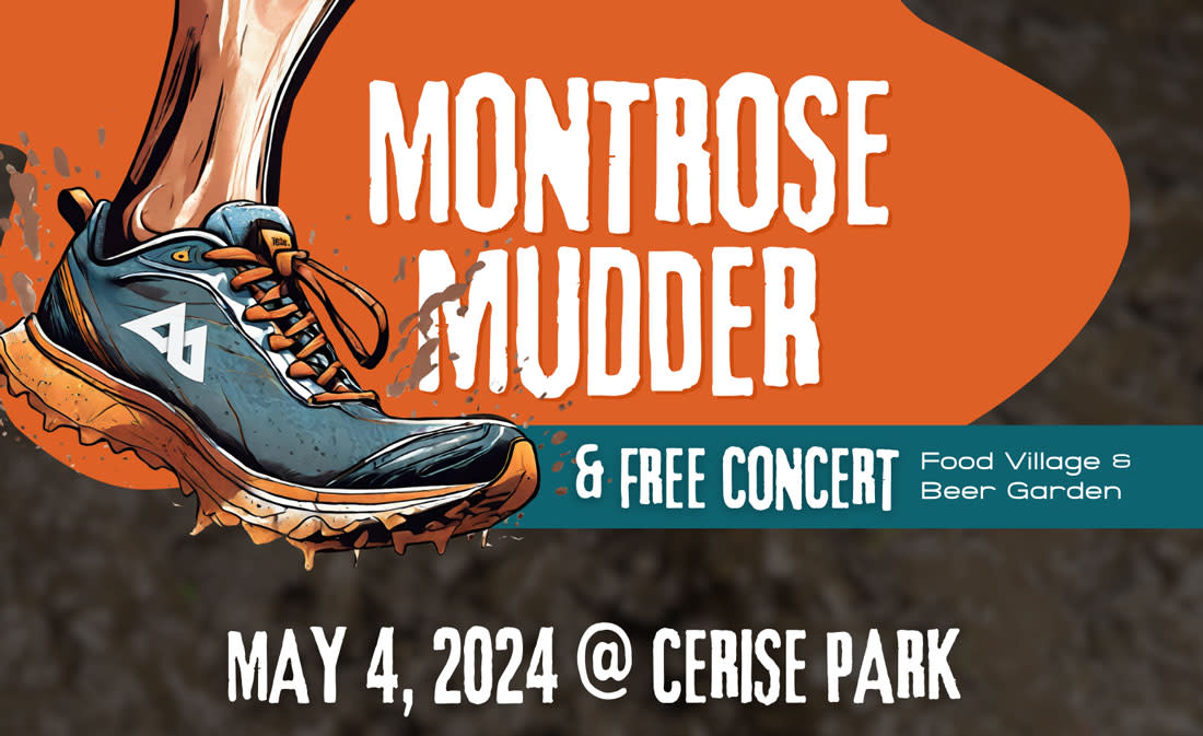 Montrose Mudder and free concert, food village and beer garden. May 4, 2024, at Cerise Park