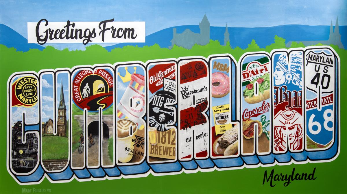 Greetings from Cumberland, MD Mural - Rosenbaum - Cumberland, MD
