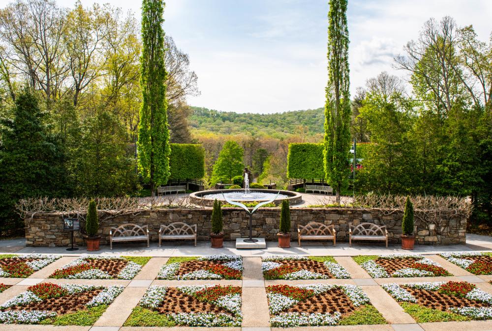 Spring in the Quilt Garden at the North Carolina Arboretum in Asheville, NC