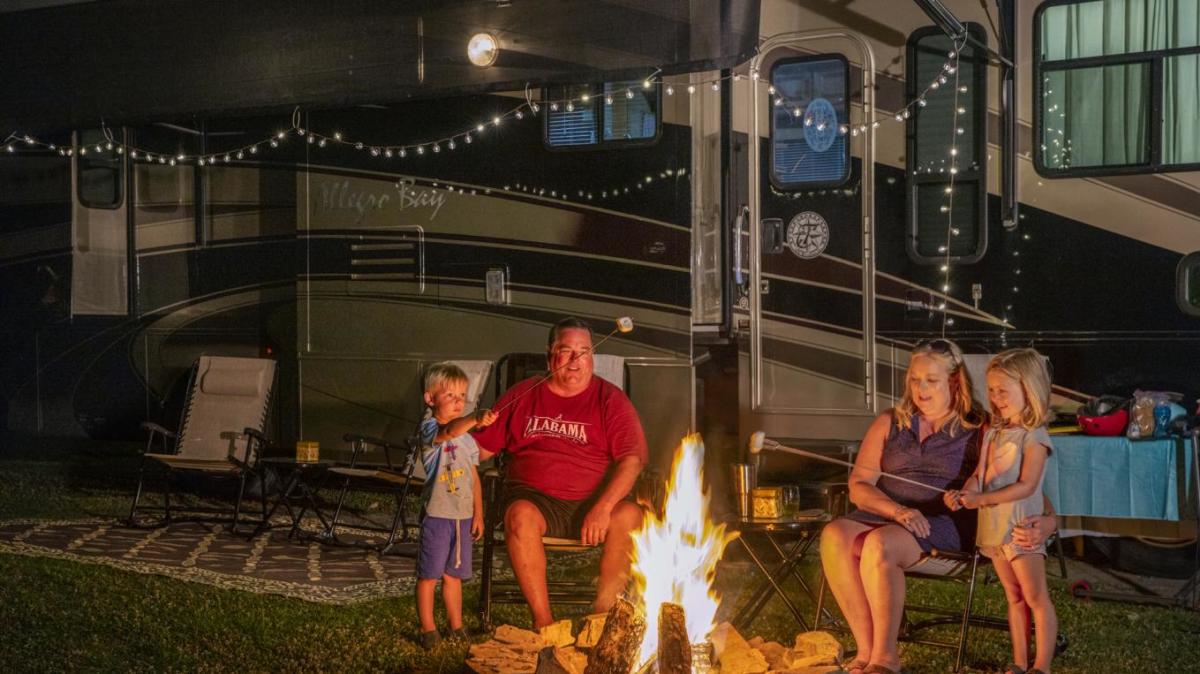 tami and fam camping