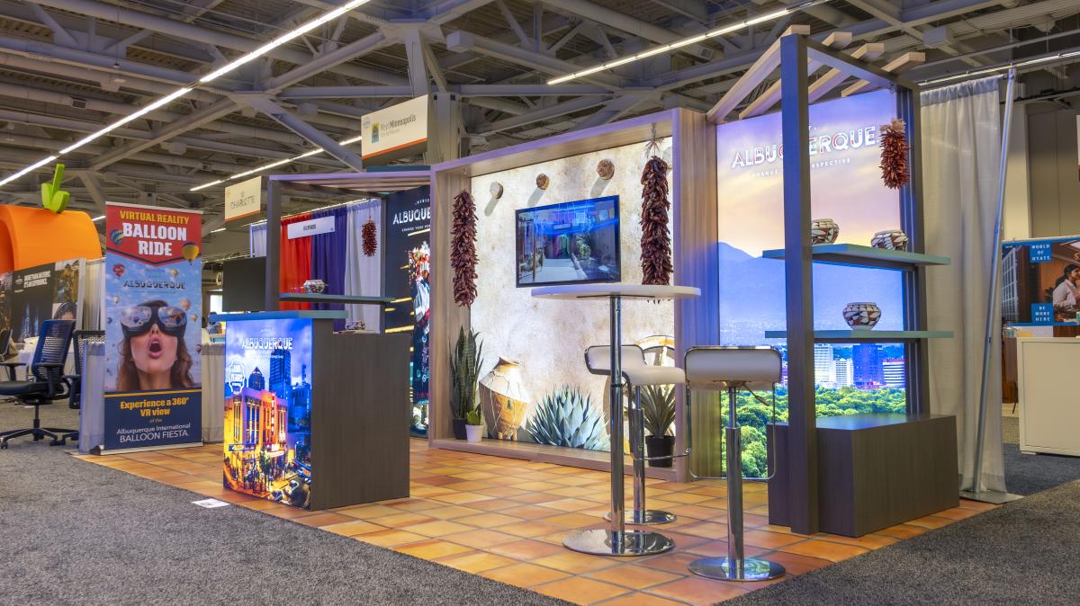 A view of Visit Albuquerque's new tradeshow booth