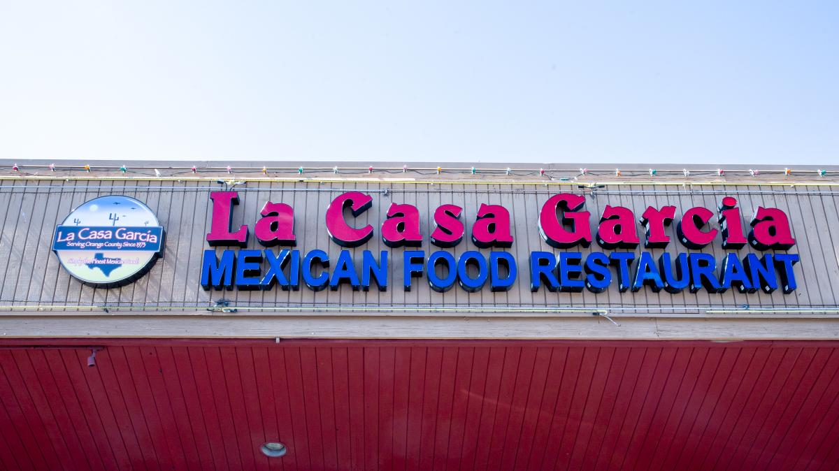Image of the La Casa Garcia Mexican Food Restaurant Sign