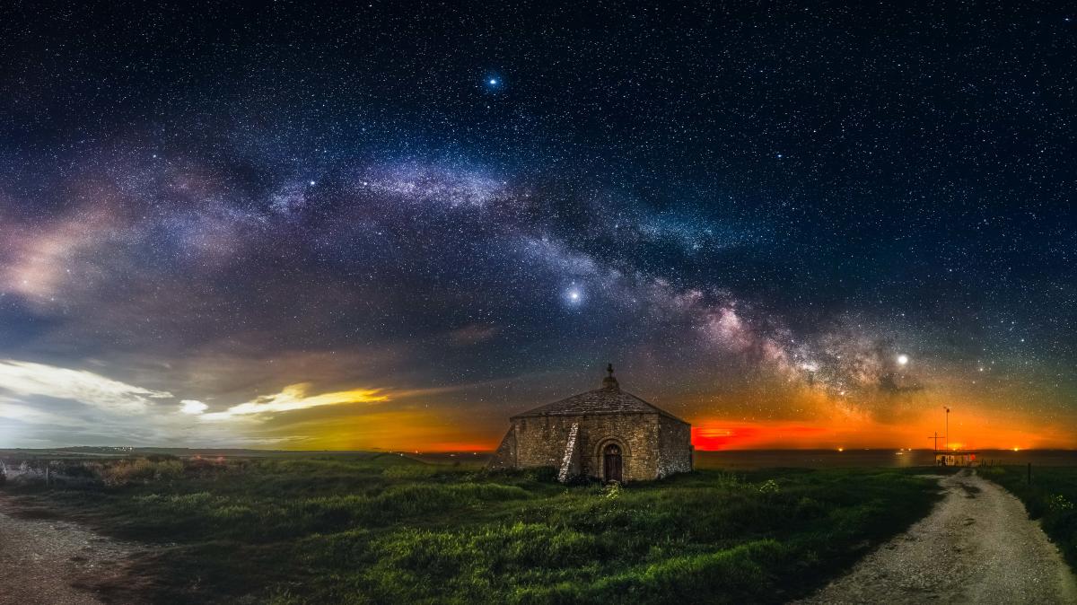 St Aldems Chapel and the Milky Way