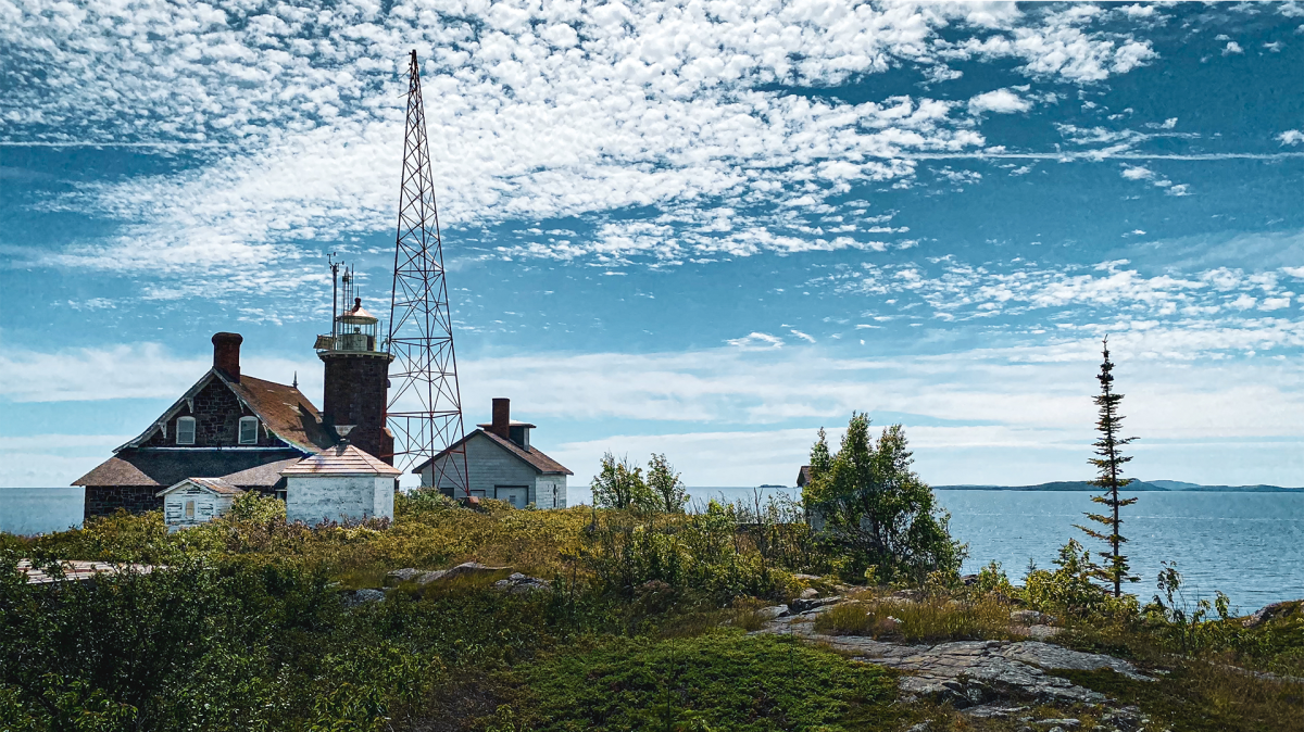 Passage Island Light Station, located at Isle Royale National Park in the Upper Peninsula of Michigan