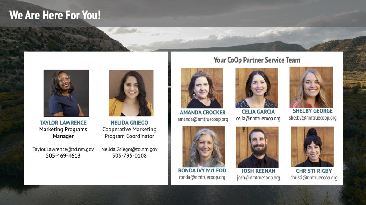 FY26 CoOp Team/Contact Information