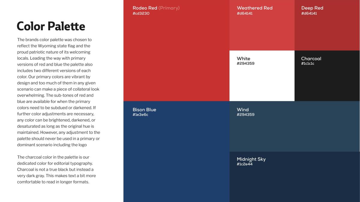 Visit Cheyenne Wyoming Color Palette | Simpleview Inc
