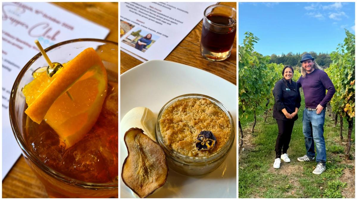 Albury Supper Club with Chef Renu B at Albury Organic Vineyard near Guildford, Surrey