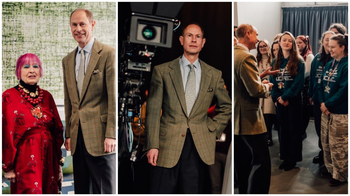 The Duke of Edinburgh visits University for the Creative Arts in Farnham, Surrey