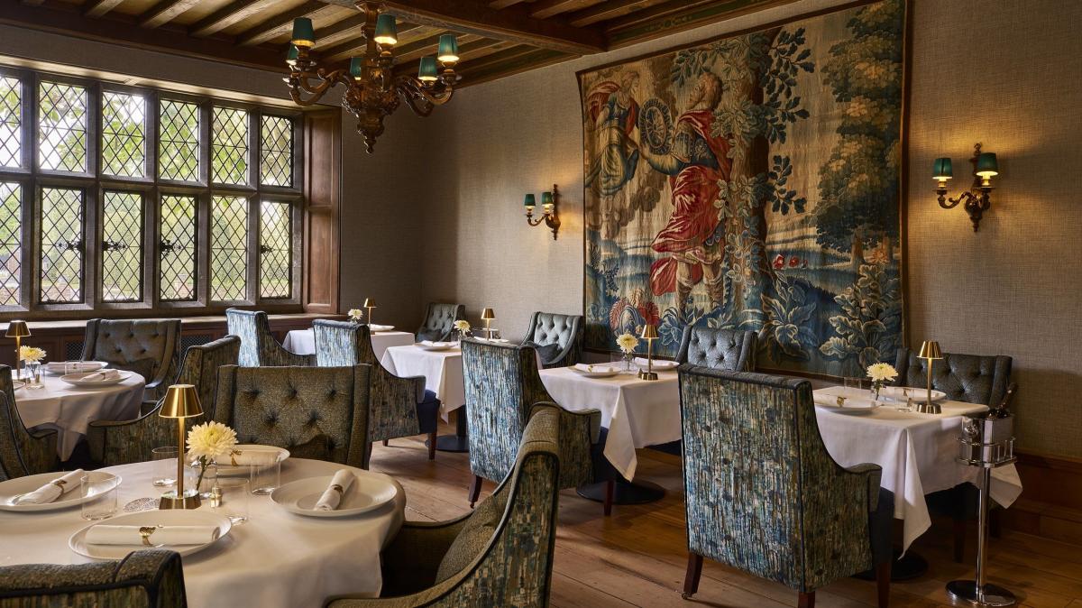 The Tudor Pass restaurant at Great Fosters in Egham, Surrey