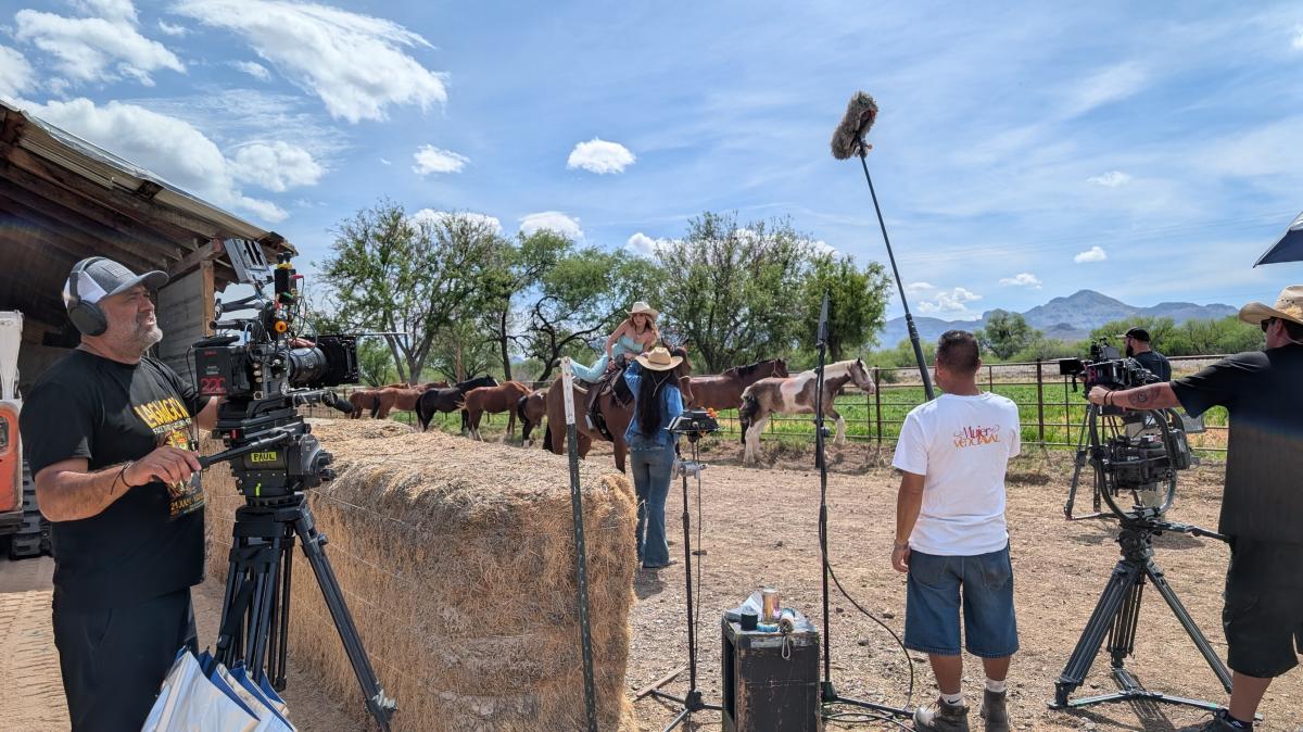 Film crew in Tubac