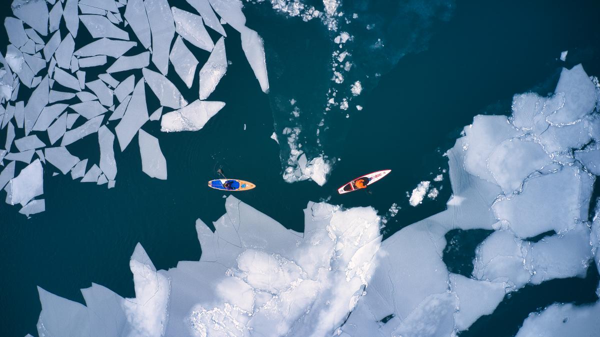 Icy Paddling