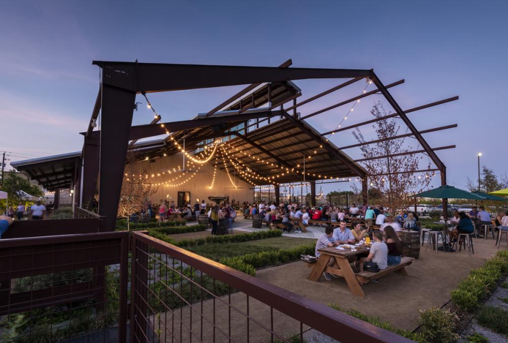 Saint Arnold Beer Garden night