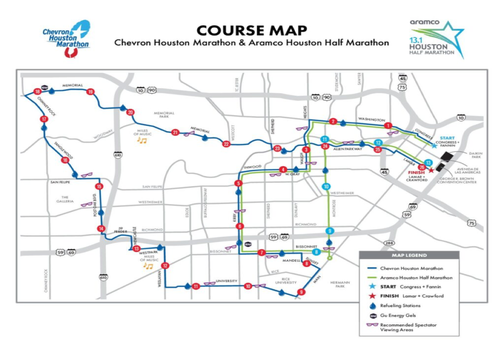 Houston Marathon Map