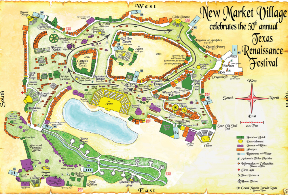 Texas Renaissance Festival - Map