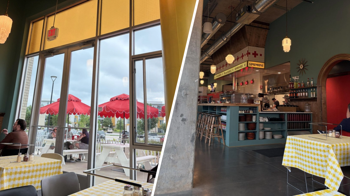 The interior of Pizza Lottie's restaurant