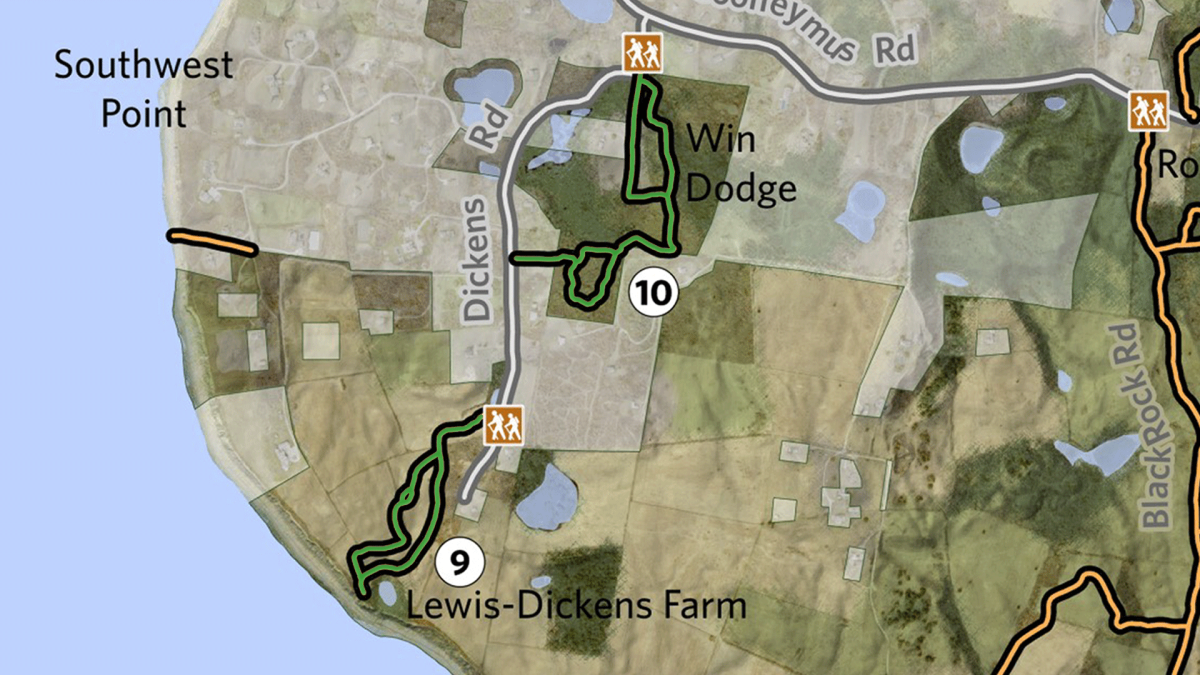 Lewis Dickens and Win Dodge map