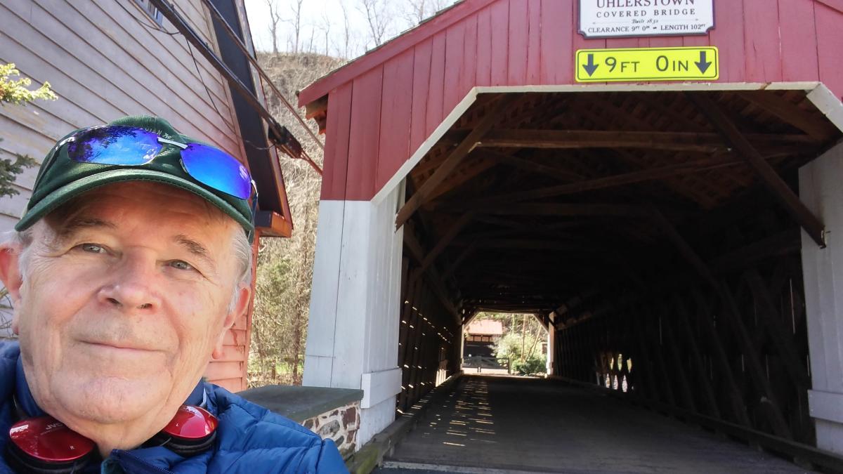 Uhlerstown covered bridge selfie