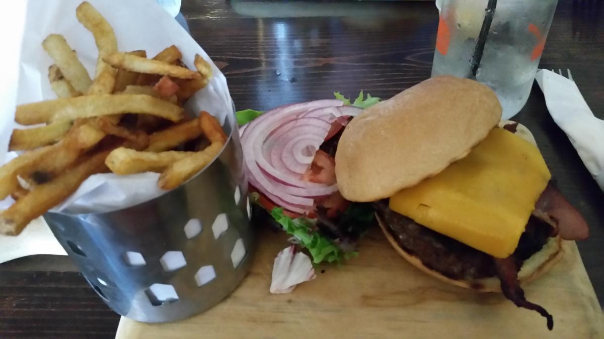 Burger and Fries from Twisted Cactus Brew & BBQ in Chandler
