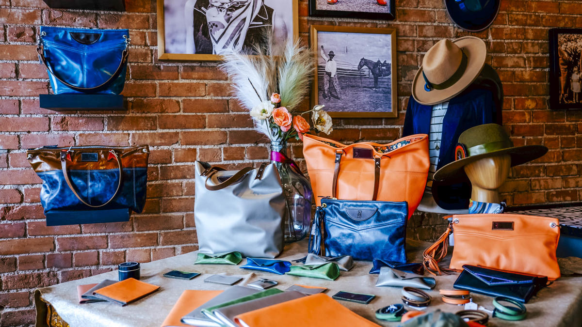 Table with bags