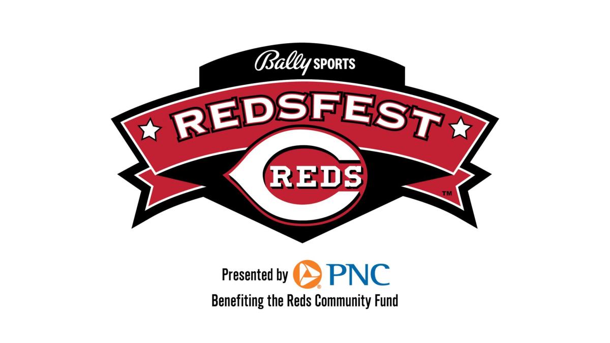 Image is of the Cincinnati Reds logo with the words REDSFEST above it. Below it says present by PNC, benefiting the Reds Community Fund.