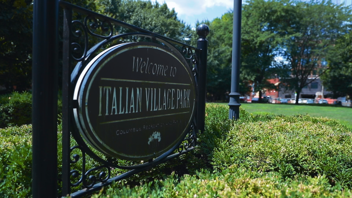 Italian Village Park sign