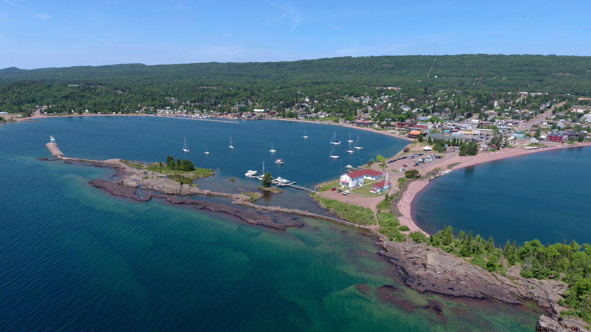 Aerial View Grand Marais
