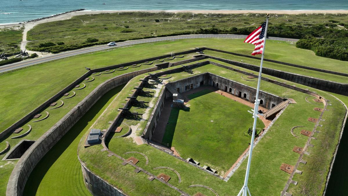 Fort Macon from above