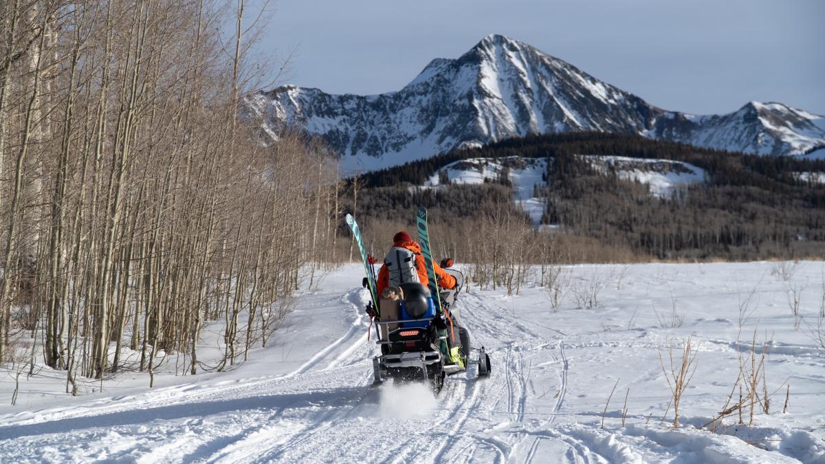 Snowmobiling at Molas Pass During Winter