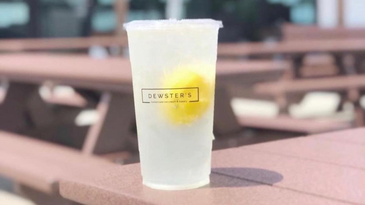 a dewsters lemonade outside their storefront
