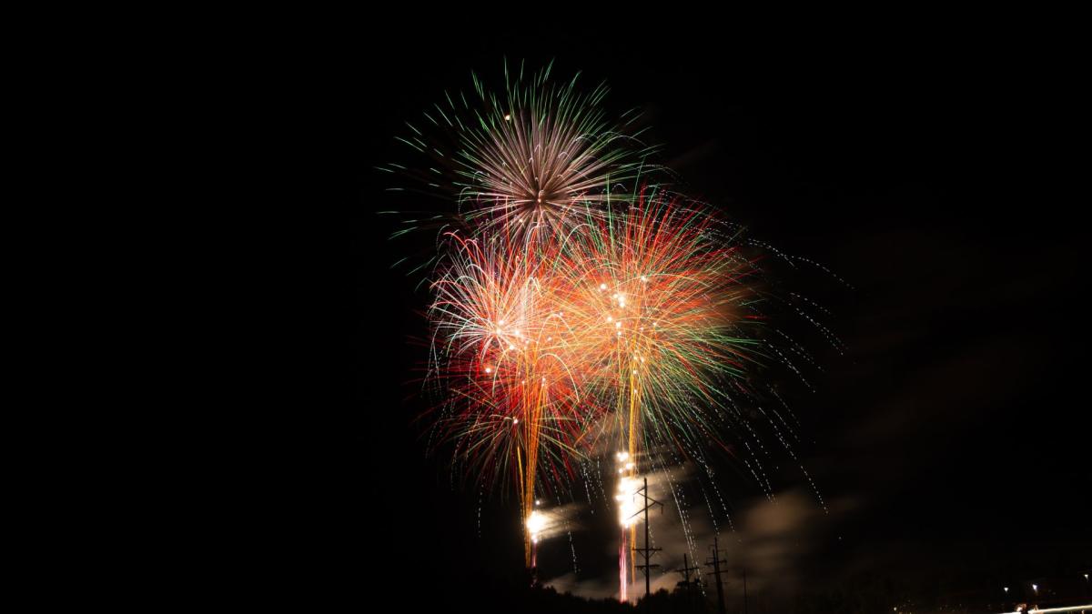 fireworks at the founders day show