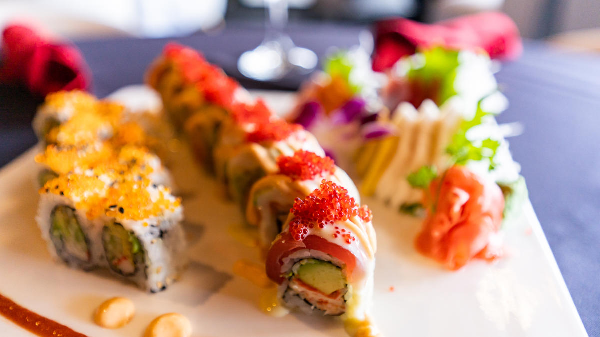 Sushi rolls at Saisaki