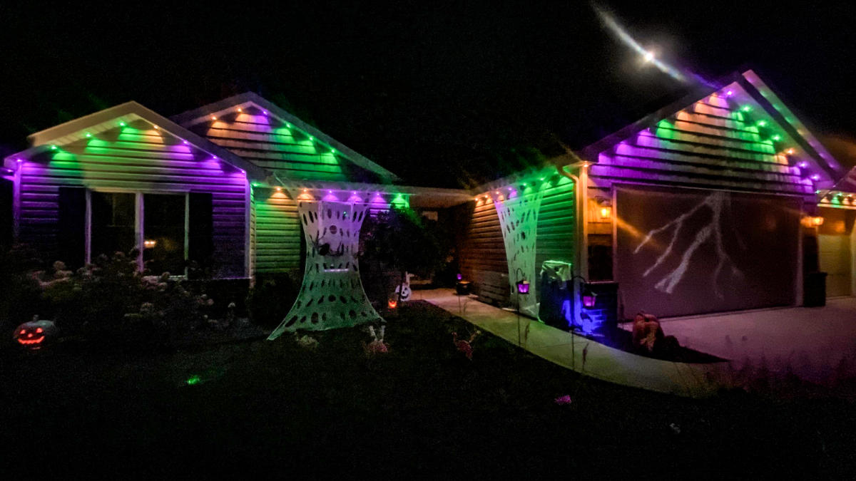 Halloween Lights Display at 4729 Zelt Cove, New Haven