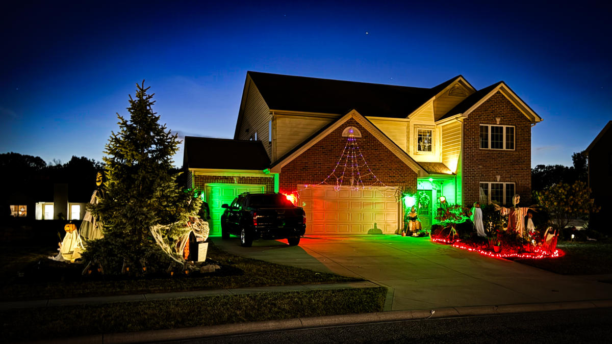 Halloween Lights Display at 7135 Allenbrook Blvd, Fort Wayne
