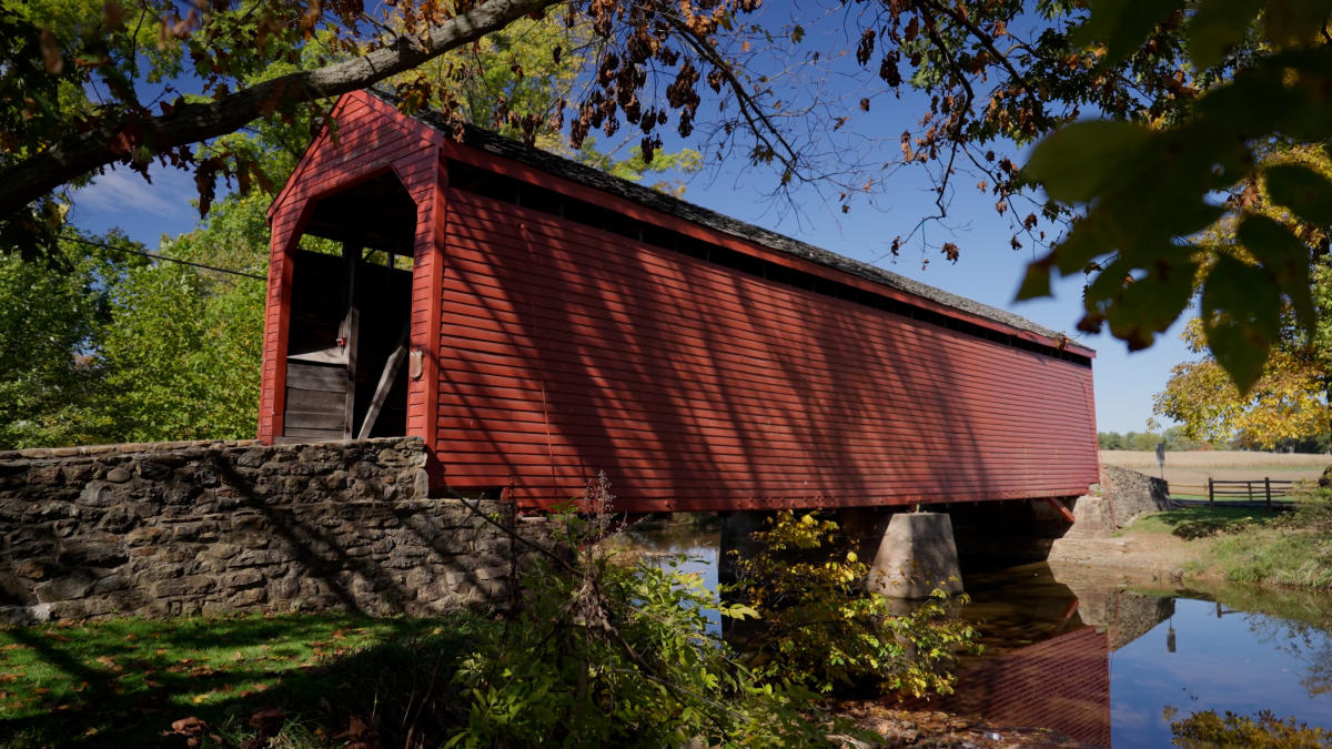 Loy's Station Covered Bridge is part of the Covered Bridges Driving Tour in Frederick County, MD